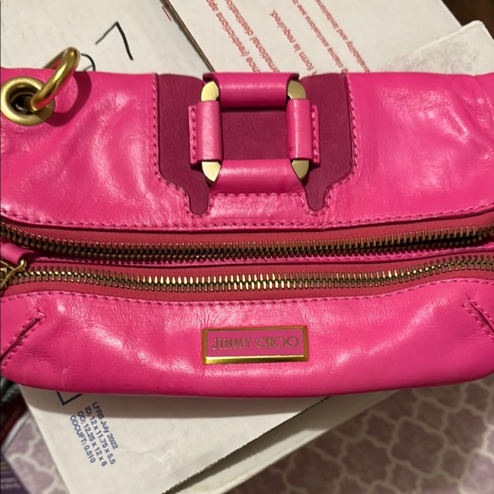 Jimmy Choo Pink Leather Clutch